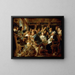 Die Feier des Königs der Bohnen - Jacob Jordaens — gerahmtes Bild an der Wand