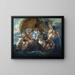 Die Heilige Familie mit verschiedenen Figuren und Tieren in einem Boot - Jacob Jordaens — gerahmtes Bild an der Wand