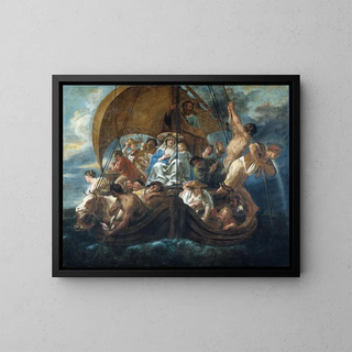 Jacob Jordaens - The Holy Family With Various Persons And Animals In A Boat.webp