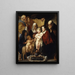 Die Heilige Familie mit der heiligen Anna und dem jungen Baptisten und seinen Eltern - Jacob Jordaens — gerahmtes Bild an der Wand