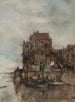 Eine Ansicht des Hafens von Dordrecht - Jacob Maris — Ansicht des Kunstwerks