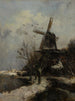 Windmühle in der Nähe eines Bachs im Winter - Jacob Maris — Ansicht des Kunstwerks