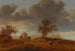 Eine Attacke auf ein Pferd und einen Wagen in den Dünen bei Sonnenuntergang - Jacob Salomonsz van Ruysdael — Ansicht des Kunstwerks