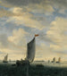 Eine Szene aus einer Mündung mit Smalschips auf einem breiten Abschnitt vor einer sanften Brise - Jacob Salomonsz van Ruysdael — Ansicht des Kunstwerks