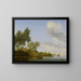 Flusslandschaft mit einem Boot - Jacob Salomonsz van Ruysdael — gerahmtes Bild an der Wand