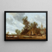 Die Halte an der Herberge - Jacob Salomonsz van Ruysdael — gerahmtes Bild an der Wand