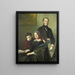 Mme A. J. Schmidt-Keiser Witwe des Malers Willem Hendrik Schmidt 1809-49, der Professor von Jacob Spoel, mit seinem Bruder J. N. Keiser und seinem zehnjährigen Sohn - Jacob Spoel — gerahmtes Bild an der Wand