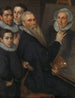 Selbstporträt des Malers und seiner Familie - Jacob Willemsz. Delff der Ältere — Ansicht des Kunstwerks