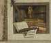 Naturstillleben mit Büchern, Partituren, einer Violine, einem Himmelsglobus und einer Eule - Jacob van Campen — Ansicht des Kunstwerks