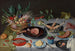 Naturstillleben mit Fleisch, Fisch, Gemüse und Obst - Jacob van Hulsdonck — Ansicht des Kunstwerks