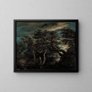 Jacob van Ruisdael - A Marsh in a Forest at Dusk.webp