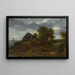 Landschaftsbild mit Dünen und weiter Aussicht auf Haarlem - Jacob van Ruisdael — gerahmtes Bild an der Wand