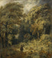 Weg im Wald mit Menschen, die spazieren gehen - Jacob van Ruisdael — Ansicht des Kunstwerks