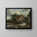 Zwei Wassermühlen und eine offene Schleuse - Jacob van Ruisdael — gerahmtes Bild an der Wand