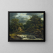 Landschafts-Gemälde mit Wasserfall und drohendem Gewitter - Jacob van Ruisdael — gerahmtes Bild an der Wand