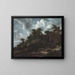 Hügel mit Wald und Blick auf das Schloss Bentheim - Jacob van Ruisdael — gerahmtes Bild an der Wand
