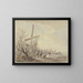 Flussufer mit Mühle - Jacob van Strij — gerahmtes Bild an der Wand