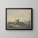 Bergère endormie und Viehherde in einer Landschaft - Jacob van Strij — gerahmtes Bild an der Wand