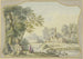 Landschaft mit einer Ruine links neben einer Vase unter Bäumen, zwei Figuren - Jacob van de Velde — Ansicht des Kunstwerks