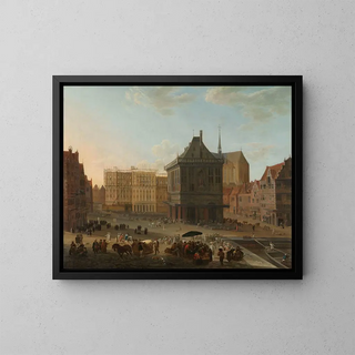 Jacob van der Ulft - The Dam in Amsterdam with the new Town Hall under Construction.webp