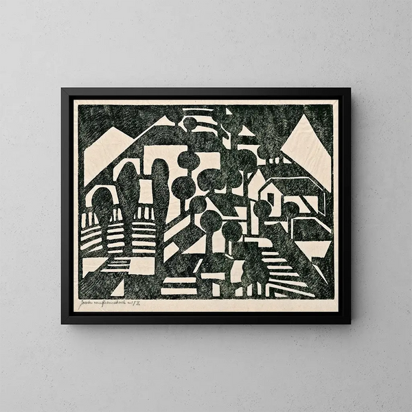 Composition X Nr. 1 - Jacoba van Heemskerck — gerahmtes Bild an der Wand