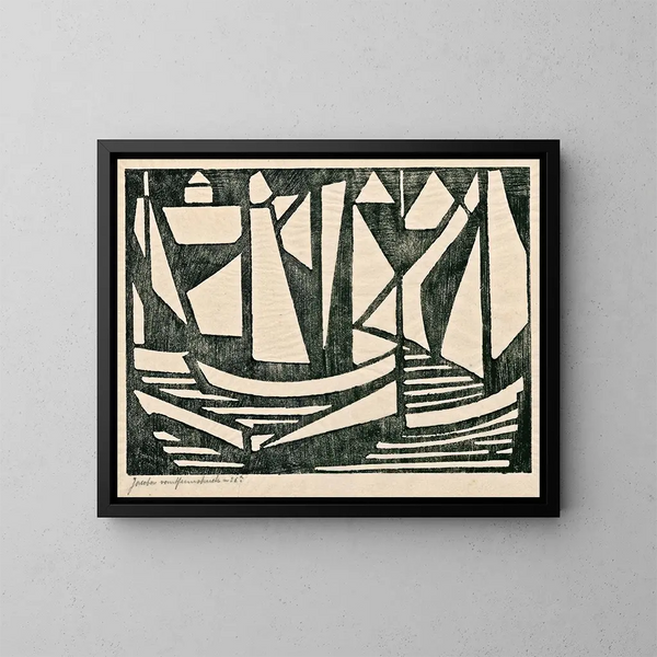 Komposition Nr. 6 - Jacoba van Heemskerck — gerahmtes Bild an der Wand
