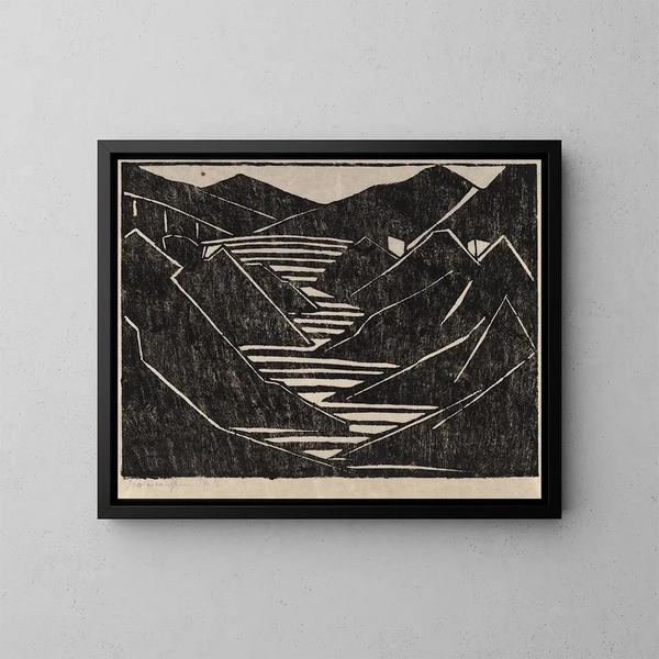 Fjord - Jacoba van Heemskerck — gerahmtes Bild an der Wand