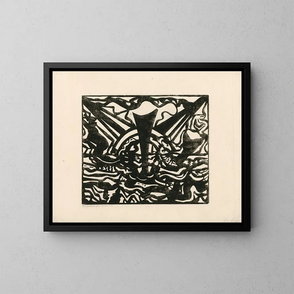 Composition XIX Nr. 1 - Jacoba van Heemskerck — gerahmtes Bild an der Wand