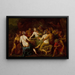 Bacchanale, die Menschheit vor der Sintflut Mt 24:38-39 - Jacobus Ignatius de Roore — gerahmtes Bild an der Wand