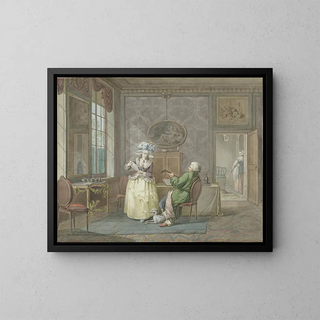 Jacobus Johannes Lauwers - Musicerend paar in een interieur.webp