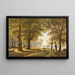 Ein Waldweg mit Wanderer im Herbst - Jacobus Johannes van Poorten — gerahmtes Bild an der Wand