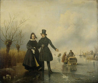 Jacobus Srensen - Portrait of Mr and Mrs Thijssen on the Ice.webp