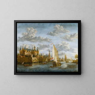 Jacobus Storck - Castle on a River in Holland.webp