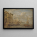 Szene am Hafen mit antiken Ruinen - Jacobus Storck — gerahmtes Bild an der Wand