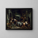 Der Christus im Haus von Martha und Maria - Jacopo Bassano — gerahmtes Bild an der Wand