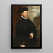 Portrait eines Adligen - Jacopo Tintoretto — gerahmtes Bild an der Wand