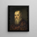 Portrait eines Mannes im roten Mantel - Jacopo Tintoretto — gerahmtes Bild an der Wand