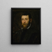 Portrait eines bärtigen Mannes, möglicherweise Prinz Antonio di Santacroce aus Rom - Jacopo Tintoretto — gerahmtes Bild an der Wand