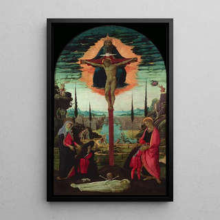 Jacopo del Sellaio - Votive Altarpiece the Trinity the Virgin St John and Donors.webp