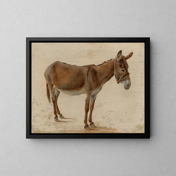 Ein Esel - Jacques-Laurent Agasse — gerahmtes Bild an der Wand