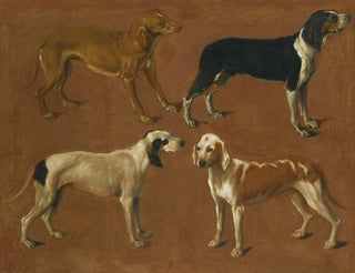 JacquesLaurent Agasse - Study Of Four Pointers.webp