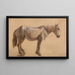 Studie eines grauen Pferdes - Jacques-Laurent Agasse — gerahmtes Bild an der Wand