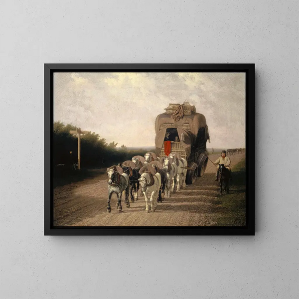 Der Transporteur Ludlow - Jacques-Laurent Agasse — gerahmtes Bild an der Wand