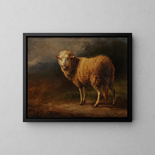 Mouton blanc - Jacques-Raymond Brascassat — gerahmtes Bild an der Wand
