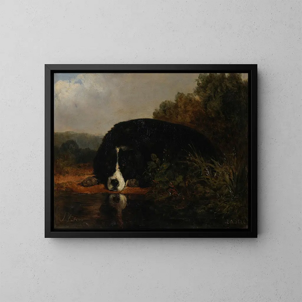 des Pluton, des Lieblingshundes des Meisters - Jacques-Raymond Brascassat — gerahmtes Bild an der Wand