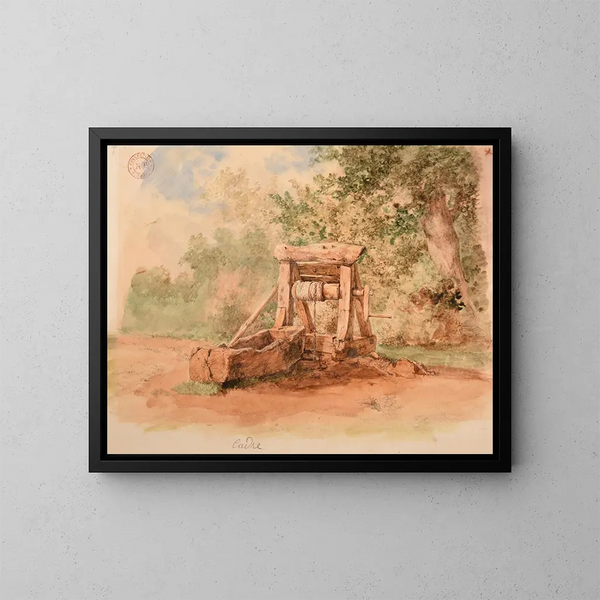 Brunnen - Jacques-Raymond Brascassat — gerahmtes Bild an der Wand