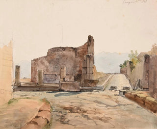 Straßen und Ruinen von Pompeji - Jacques-Raymond Brascassat — Ansicht des Kunstwerks