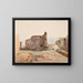 Straßen und Ruinen von Pompeji - Jacques-Raymond Brascassat — gerahmtes Bild an der Wand