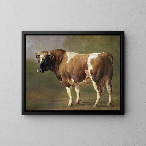 Studie eines Stiers - Jacques-Raymond Brascassat — gerahmtes Bild an der Wand