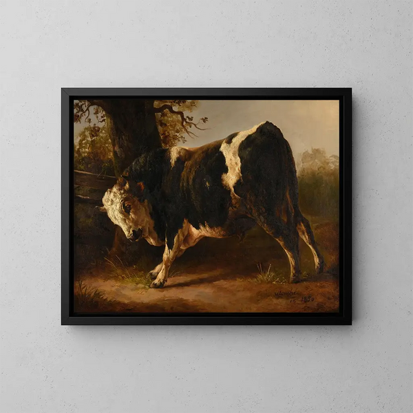 Wütender Stier - Jacques-Raymond Brascassat — gerahmtes Bild an der Wand